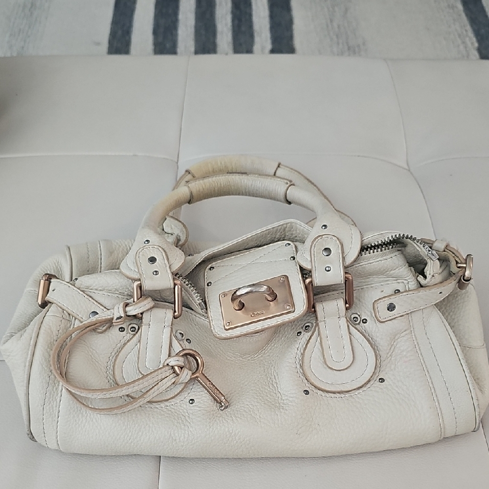Elegant Cream Designer Handbag